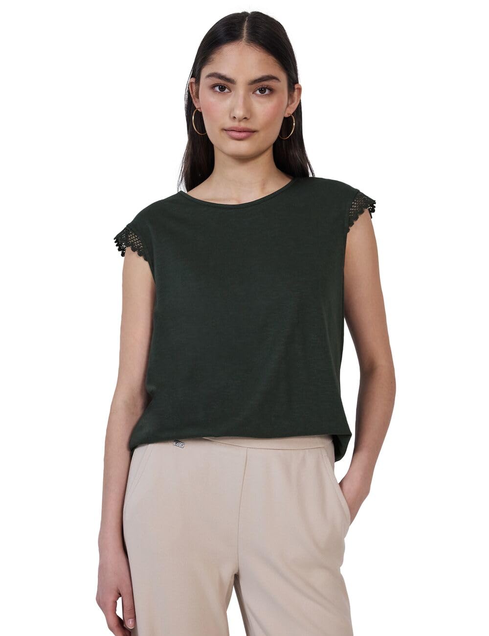 Damen Shirt mit Häkeldetails