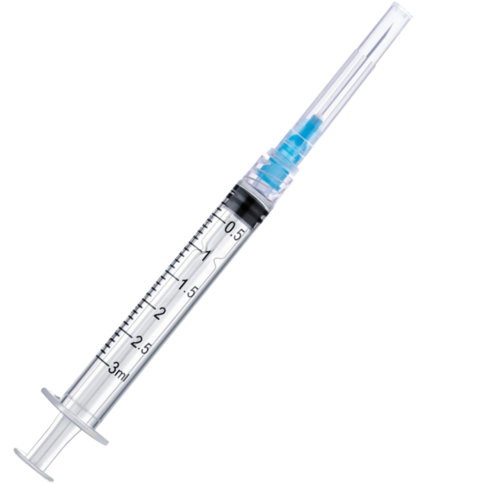 100 Pack Disposable 3ml/cc Lab Syringes with 23Ga 1 Inch Needle Luer Lock, Indiv