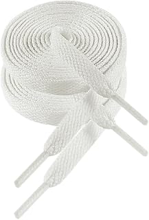 VSUDO Flat Shoe Laces for Sneakers, Flat Shoe Laces for Sneakers - Economical, 8 mm Wide, 29 Colours 14 Lengths to Choose From
