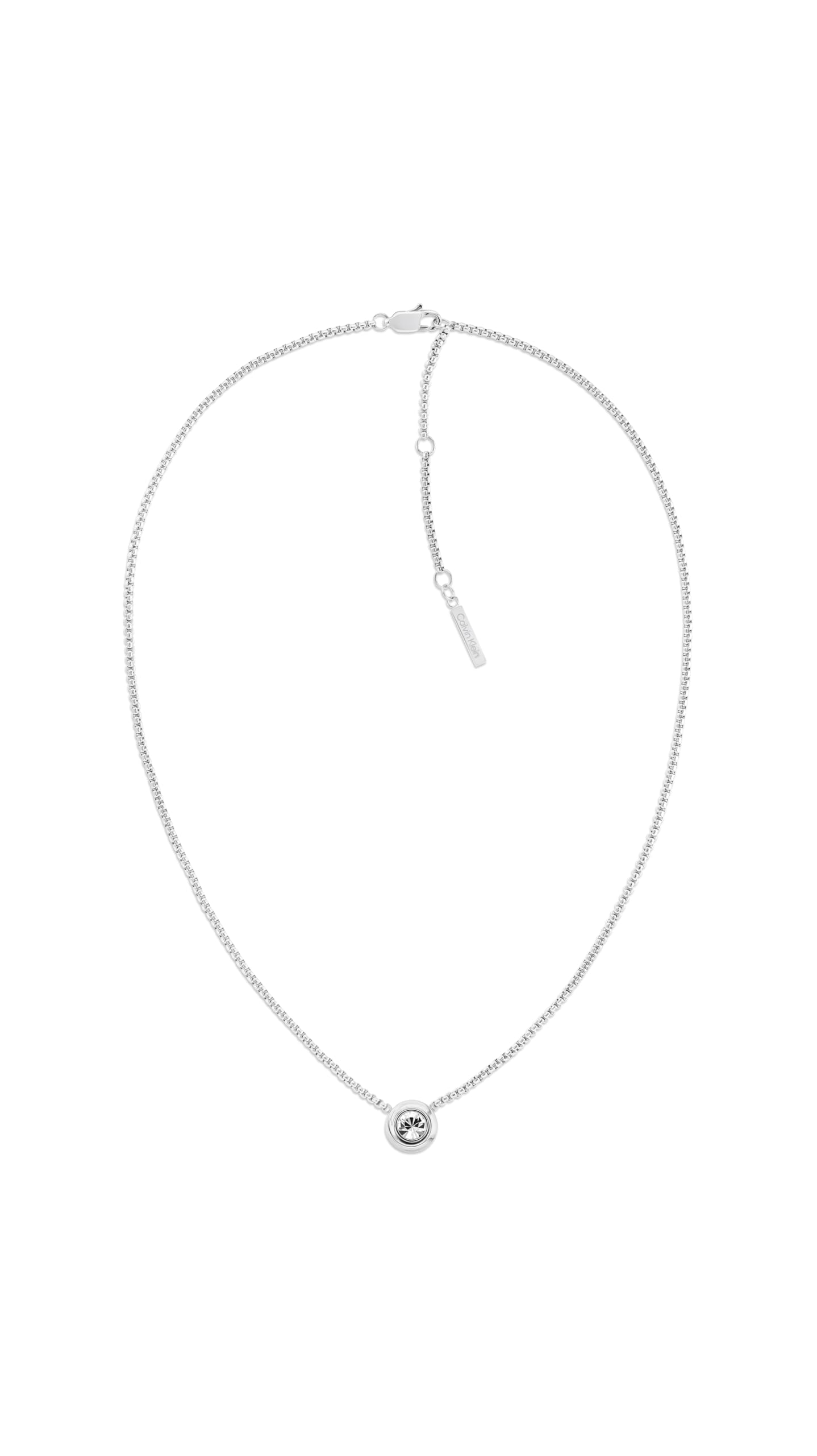 Calvin Klein Collezione TWISTED BEZEL SOLITAIRE da Donna Collana decorati con Cr