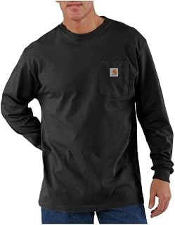 Carhartt Mens K126 Workwear Jersey Pocket Long-Sleeve Shirt (Regular and Big & Tall Sizes) Work Utility T-Shirt
