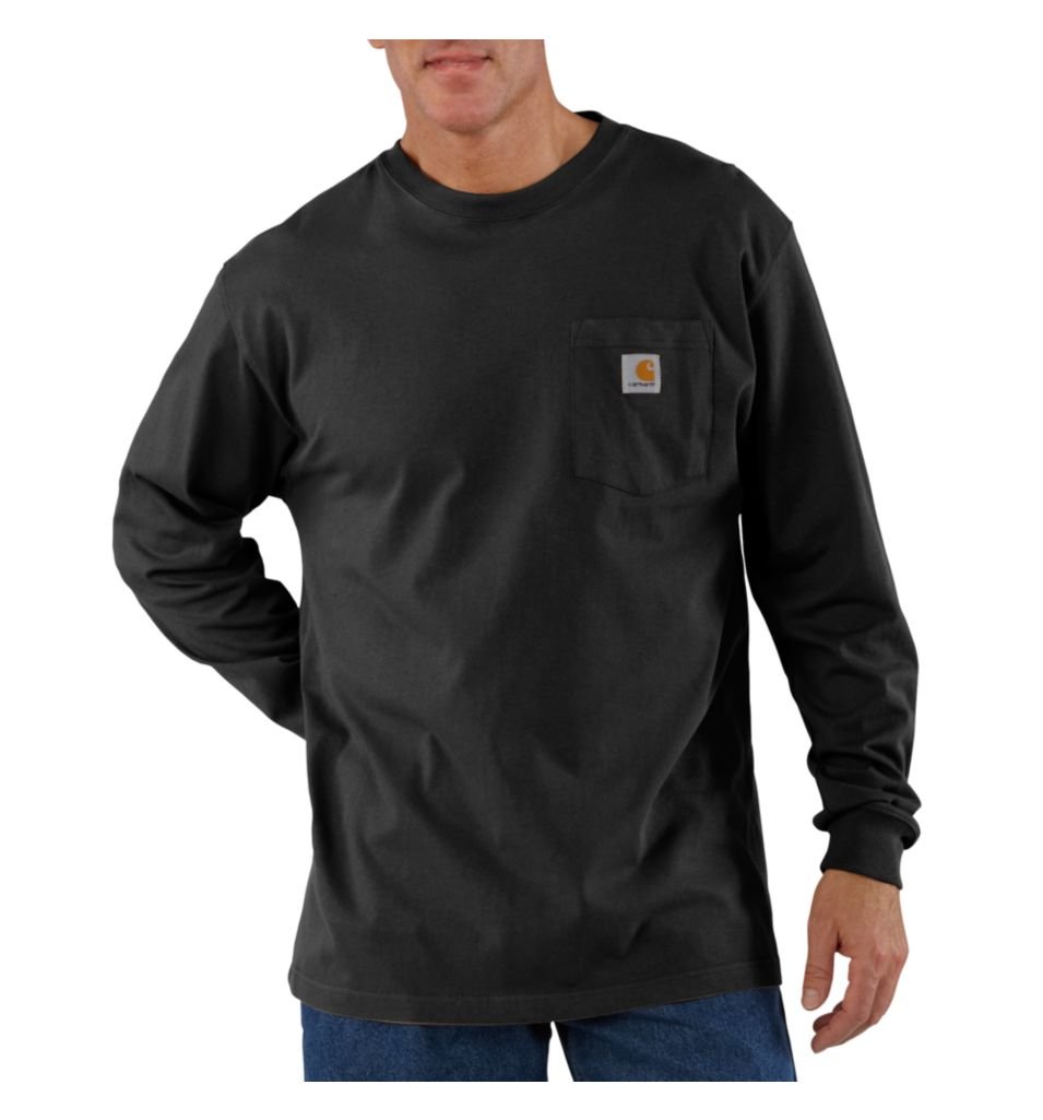 Carhartt Mens K126 Workwear Jersey Pocket Long-Sleeve Shirt (Regular and Big & T