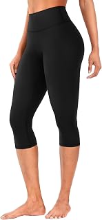 YEOREO Ease Womens Workout Capri Leggings Hidden Scrunch Gym Yoga Pants