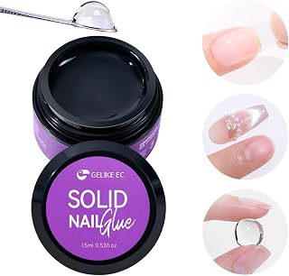 Gelike EC 15 ml Solid UV False Nail Glue for American Capsules, Extra Strong Clear American Pose, Long Lasting Easy to Use