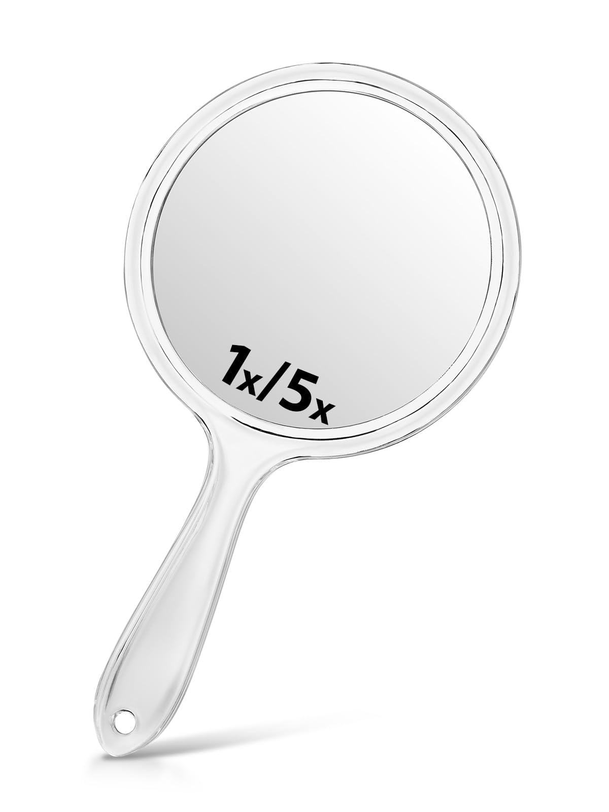 Macaki 8.3" L x 4.5" W Hand Mirror with 5X Magnification for Makeup, Clear | 1x/