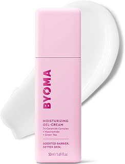 BYOMA Moisturising Gel Cream, Lightweight Oil Free Daily Moisturiser (50ml) | Barrier Repair Formula with Tri-Ceramide and Niacinamide - Hydrates and Improves Skin Texture, for All Skin Types