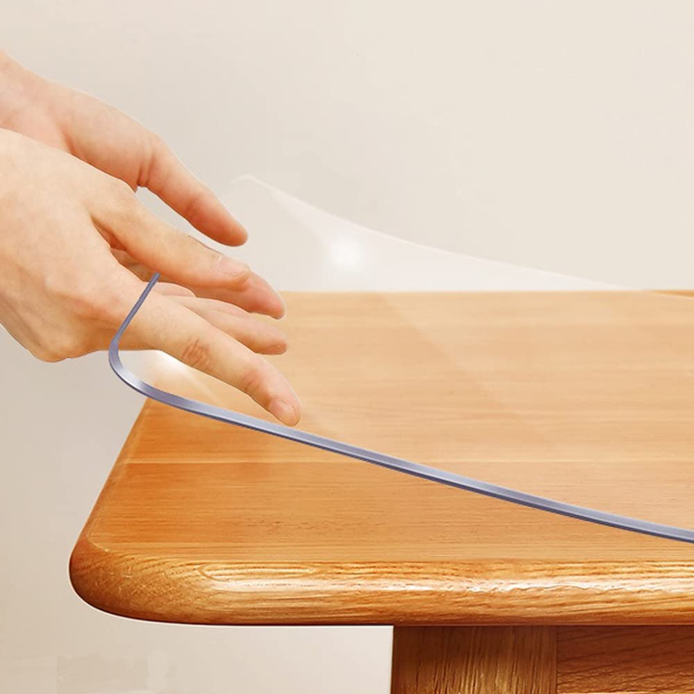 Transparent 14x24 in Small Office Desk Blotter Mat Clear Plastic Table Protector