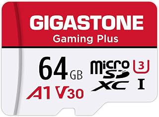 【For Switch 1 Only】 GIGASTONE 64GB Micro SD Card, Gaming Plus, Nintendo-Switch Compatible, High Speed 90MB/s, 4K UHD Video Recording, Micro SDXC UHS-I A1 V30 U1 Class 10