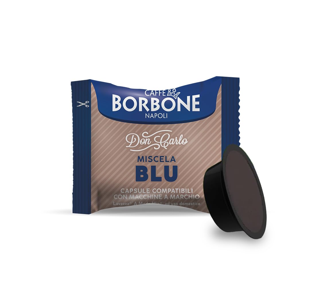 Caffè Borbone Don Carlo, Blue Blend - 100 Capsules - Compatible with Lavazza Mac