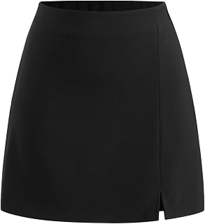 CIDER Mini Skirt High Waist Split Party Basic A Line Skirt