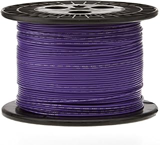 18 AWG Gauge Stranded Hook Up Wire, 1000 ft Length, Violet, 0.0403" Diameter, UL1007, 300 Volts