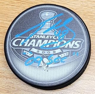 Autographed Tyler Kennedy Pittsburgh Penguins 2009 Stanley Cup Hockey Puck