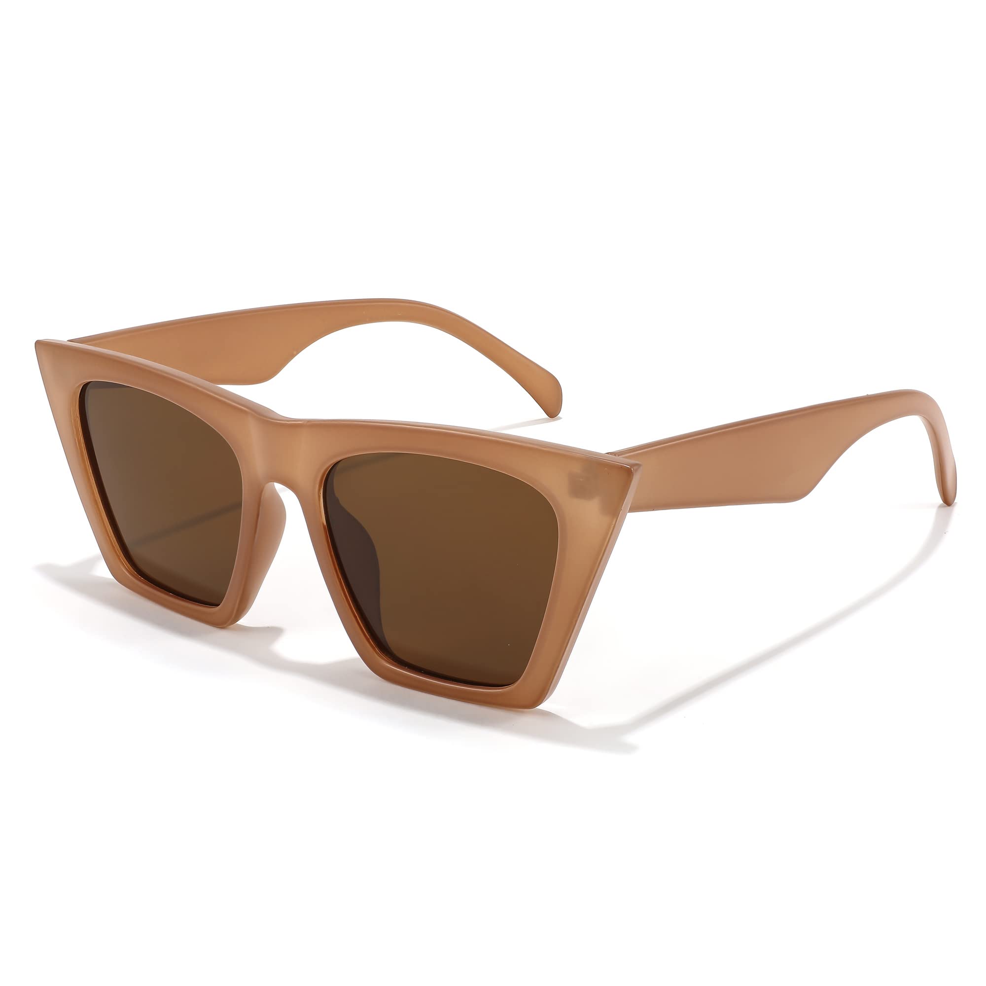 FEISEDY Vintage Square Cat Eye Sunglasses Women Fashion Small Cateye Sunglasses 