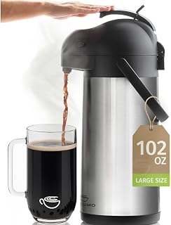 Cresimo Coffee Carafe with Pump 102oz / 3L Airpot Large Hot Water Dispenser