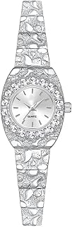 BESTKANG Luxury Gold Watch for Women, Crystal Diamond Dress Wristwatch with Rhinestone Bezel, Quartz Analog Watch, Elegant Gift for Her