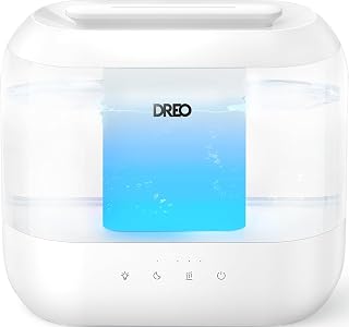 DREO 4L Humidifiers for Bedroom, 36H Runtime, 28 dB Quiet, HM311 | Easy to Refill & Clean, BPA-Free, Nightlight, Supersized Air Humidifiers for Large Room, Baby Nurseries, Plants, Indoor