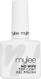 Mylee Gel Nail Polish No Wipe Top Coat 10ml UV/LED Soak-Off Nail Art | Manicure Pedicure for Professional & Home Use, Vegan & Cruelty Free, Long Lasting & Easy to Apply
