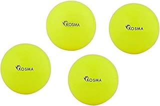 Kosma Wind Cricket Balls - Pack of 4 | Soft Training Balls for Indoor & Outdoor Practice | Fluorescent Yellow | Lightweight Coaching Balls