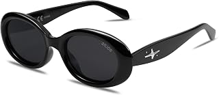 SOJOS Retro Oval Polarized Sunglasses for Women Men 90s Vintage UV400 Protection Tiny Sun Glasses SJ2286