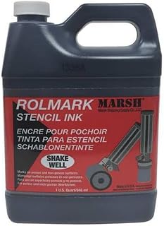 Marsh - 20903 Rolmark Stencil Ink, 1 qt Can, Black