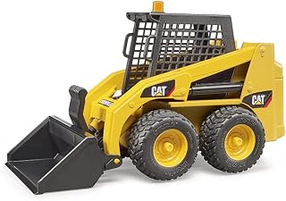 Bruder 02482 Cat Skid Steer Loader, 1:16 Scale Realistic Skid Steer Toy | 1:16 scale, tiltable and removable front shovel, made in Germany, ages 3+