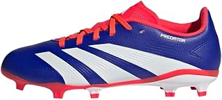 adidas Unisex niños PREDATOR LEAGUE J Football boots Firm Ground, Lucid Blue / Cloud White / Solar Red, 36 EU