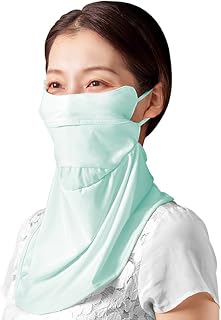 Alpha UV Protection Face Mask, Long Length, Cool to Touch, Pale UV Face Cover, A Difference in Summer, Sherbet Green