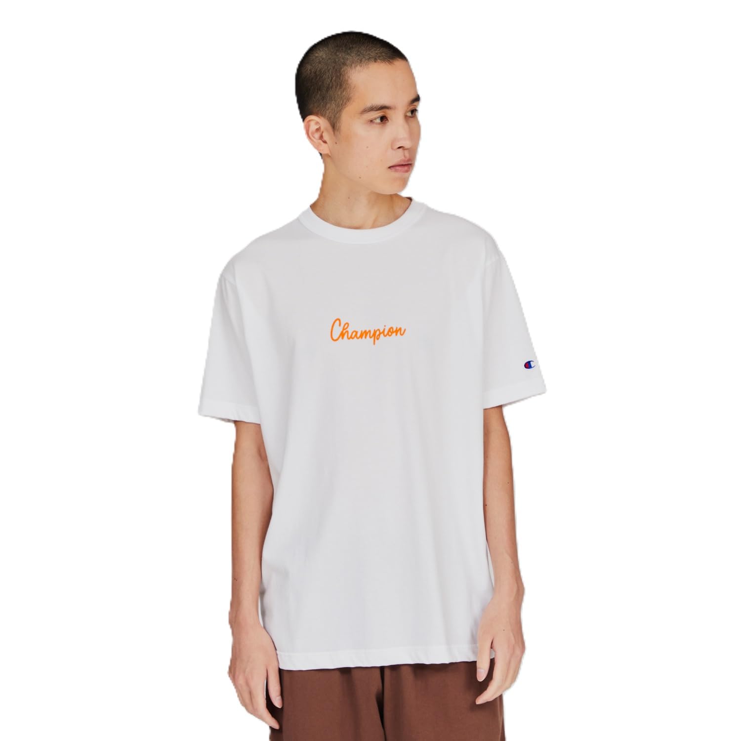 半袖Tシャツ 半袖 丸首 綿100％ COTTON USA グラフィックロゴプリント ショートスリーブTシャツ ベーシック