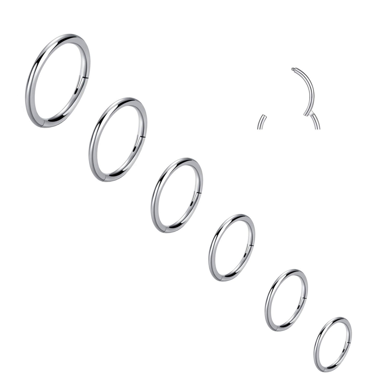 5-6Pcs Hypoallergenic Nose Rings 20G 18G 16G 316L Surgical Steel Earrings Tragus