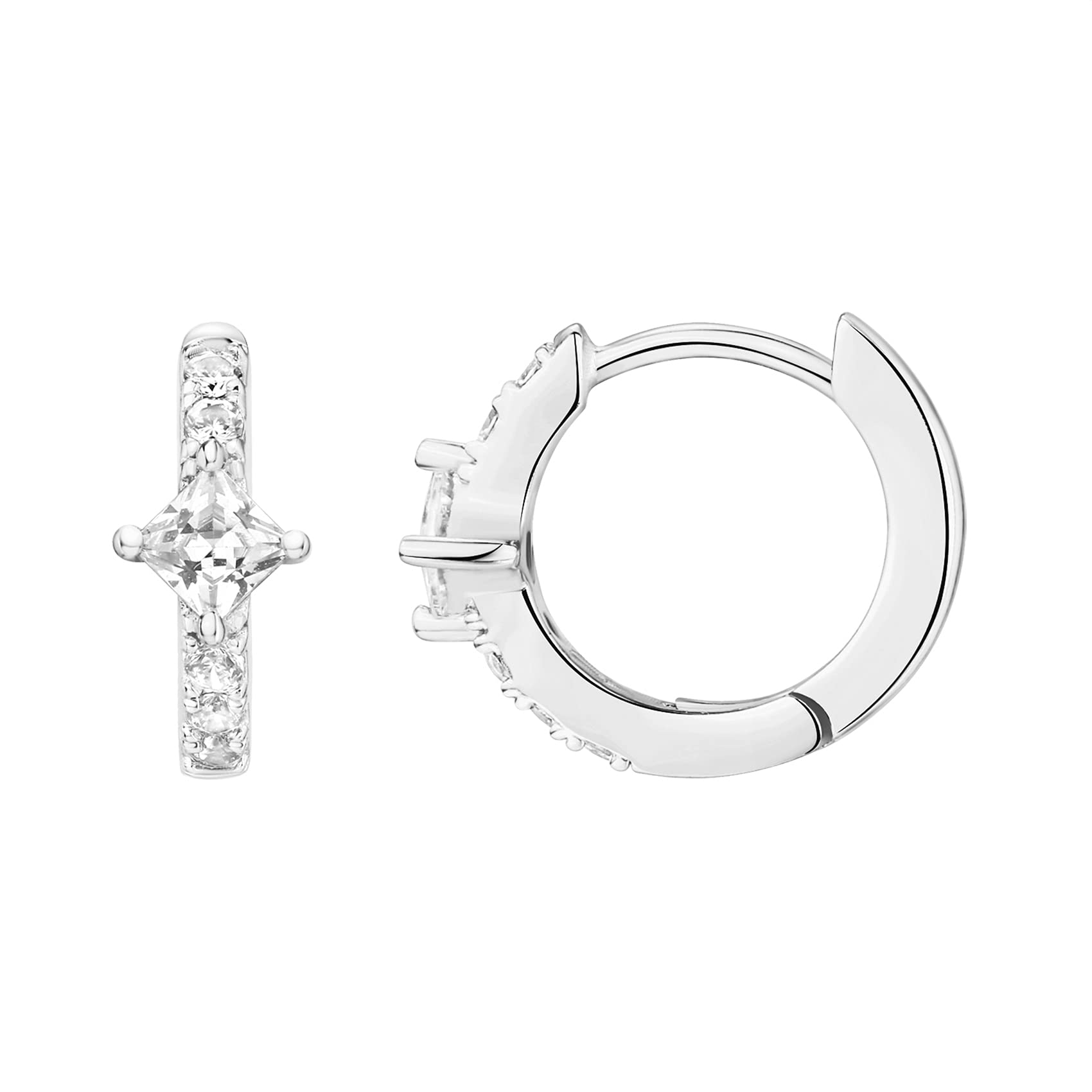 PAVOI 14K Gold Plated Cubic Zirconia Small Huggie Hoop Earrings for Women