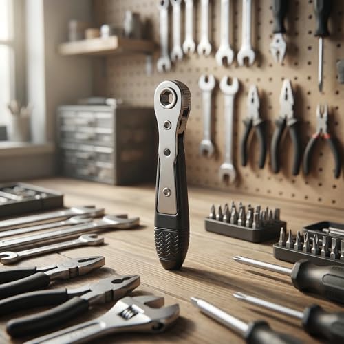 Magnetic Ratchet Screwdriver Reversible Ratcheting Screwdriver Wrench, Bender, C