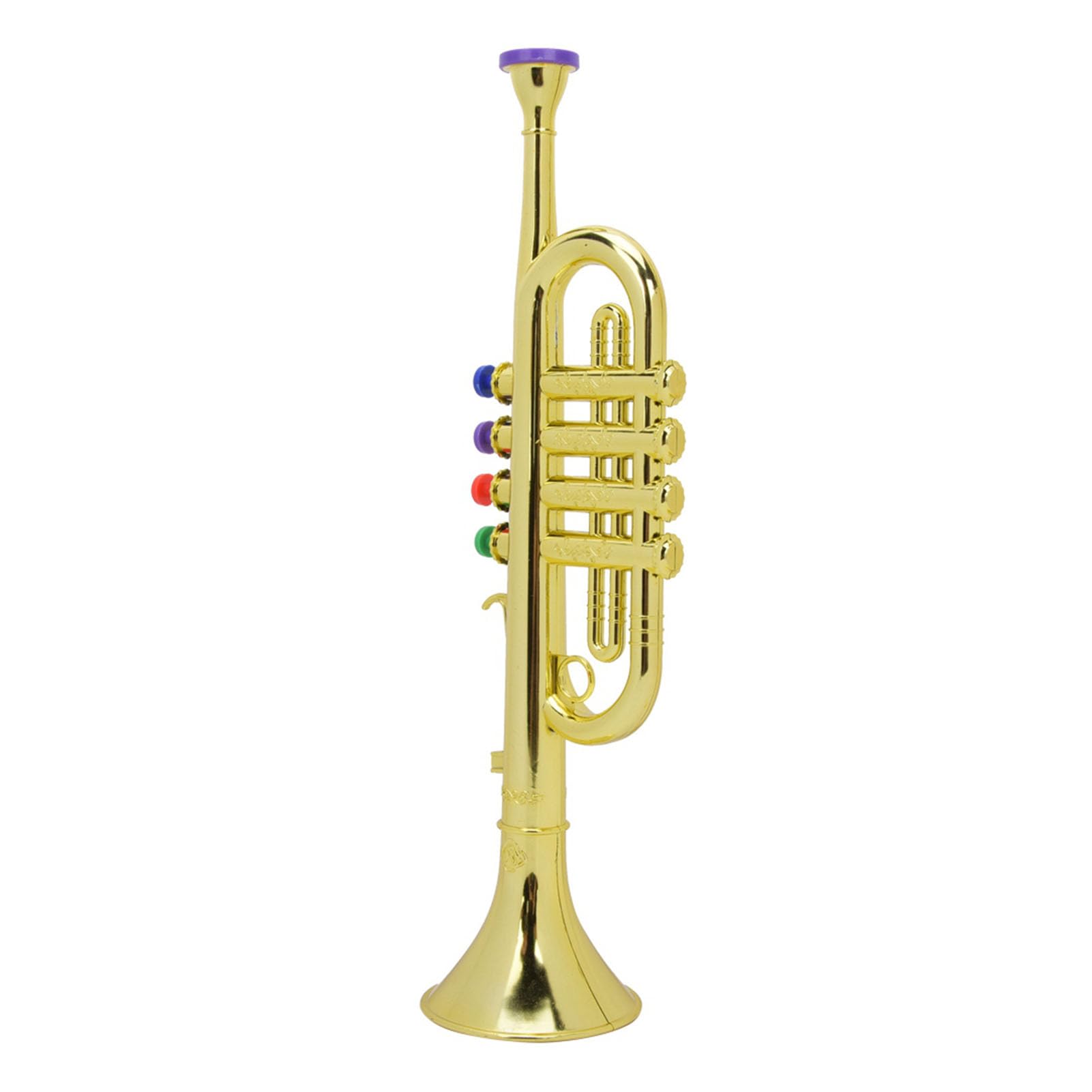 Kid Trumpet Golden Coated Plastic Children Preschool Music Toy Gift Wind Instrum