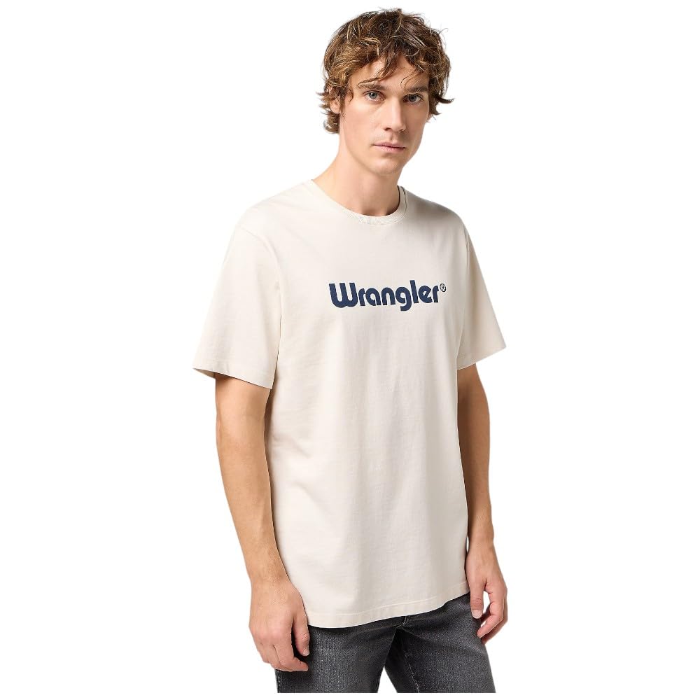 Wrangler - Men's T-Shirt - Regular Fit - Logo Tee - White
