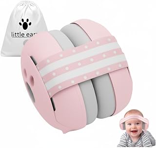 Baby Ear Defenders for 0-36 Months, Soft Adjustable with Noise‑Reduction | Ear Muffs, Headphones, Travel, Sleep‑Friendly, Airplane, Fireworks, Festival, Lightweight, Newborn & Toddler Essentials