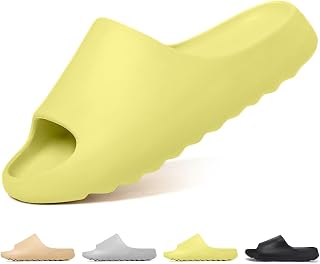 Men's Slides Women's Beach Summer Sandals Men's Rubber Slippers Non-Slip Pool Slide Unisex Thick Comfort Foam Slides