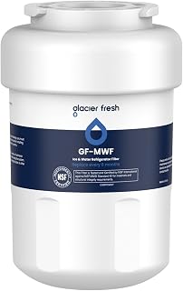 GLACIER FRESH MWF Refrigerator Water Filter Compatible with GE, 1-Pack | Compatible with SmartWater MWFP, MWFA, GWF, HDX FMG-1, WFC1201, RWF1060, 197D6321P006, Kenmore 9991