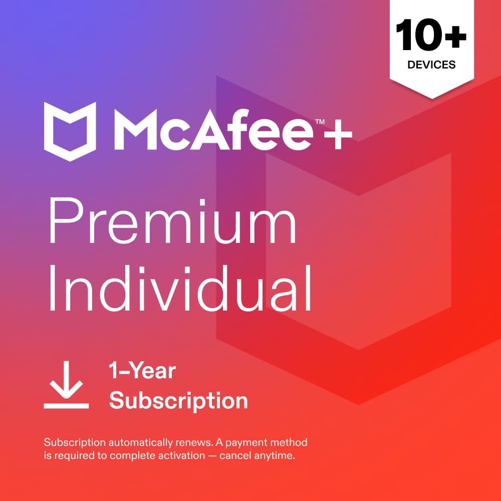 McAfee+ Premium 2027 Antivirus Software, Unlimited Devices | Auto-Renews | 1-yea