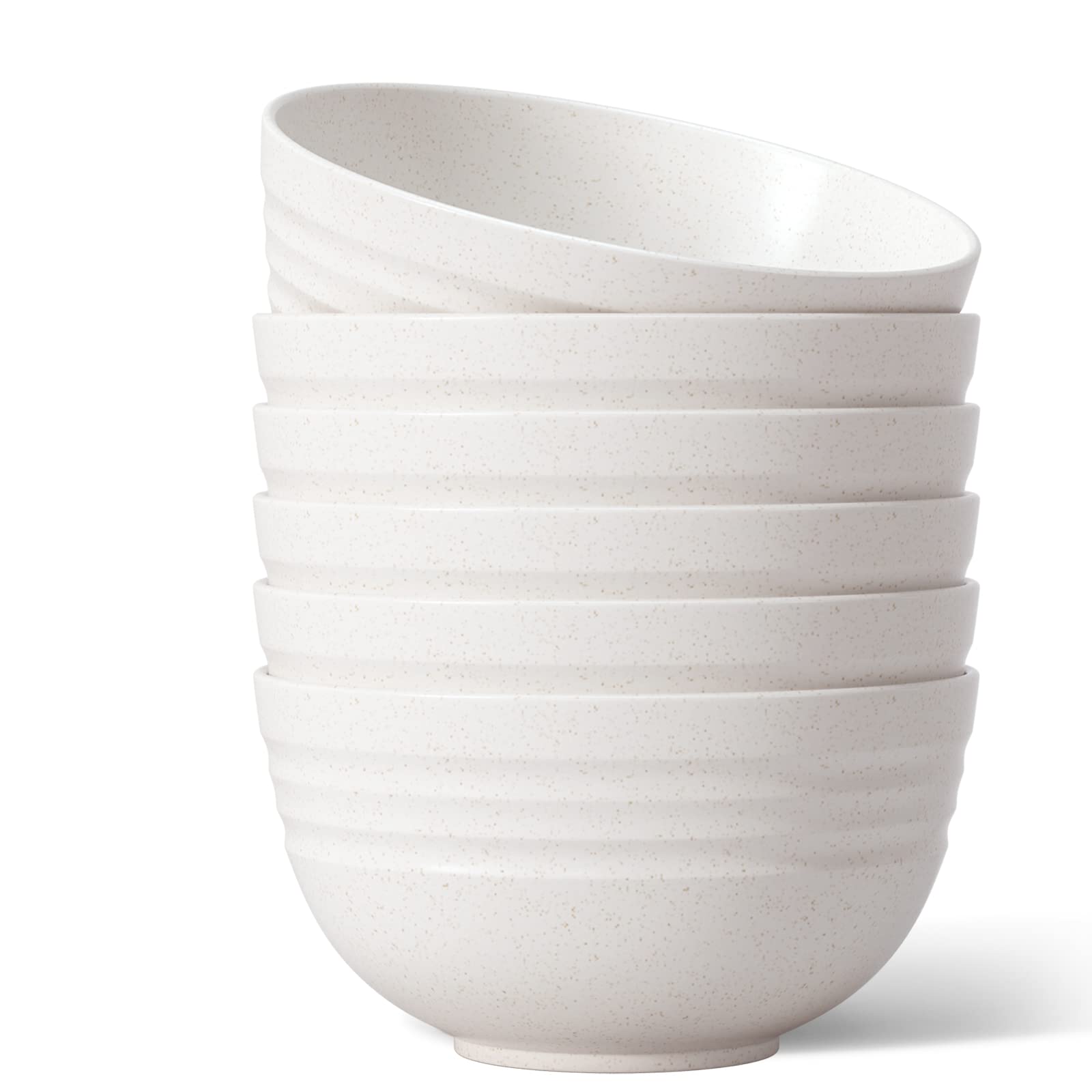 【NOT CERAMIC】Unbreakable Cereal Bowls, 25 OZ Wheat Straw Bowls Microwave and Dis