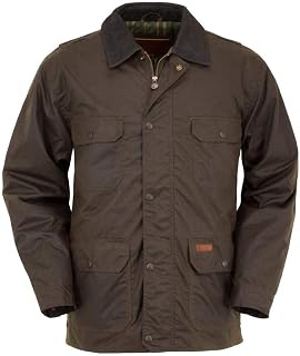 OUTBACK TRADING Men's 2146 Gidley Waterproof Breathable Fully Lined Cotton Oilskin Western Jacket