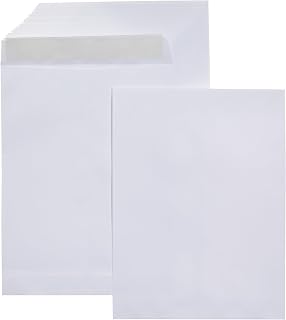 Amazon Basics Catalog Mailing Envelopes, Peel and Seal, 9x12 Inch, Strong Quality, 28 lb White, 100-Pack