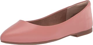 Amazon Essentials Women's Cushioned Pointed-Toe Ballet Flat, Slip-on Non-Slip Work Shoes Regular and Wide Widths
