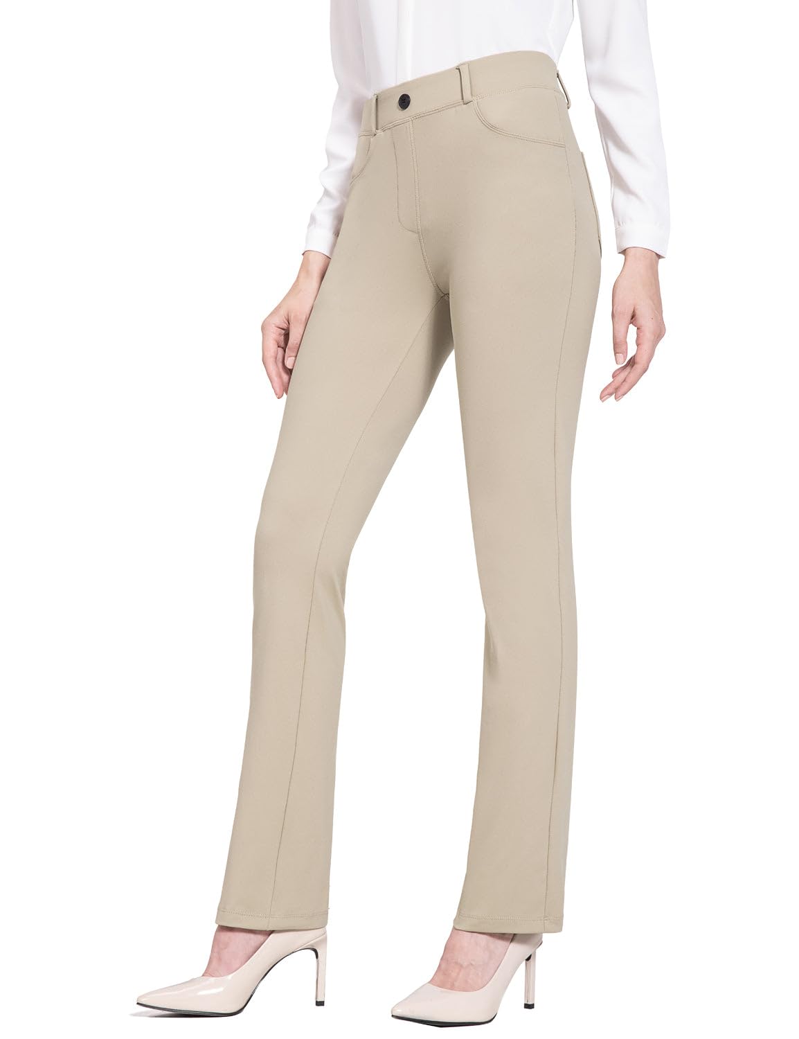 baleaf Women's 29"/31" Yoga Dress Pants Work Travel Slacks with 4 Pockets