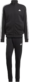 adidas Men's Basic 3-Stripes French Terry Track Suit, black, M
