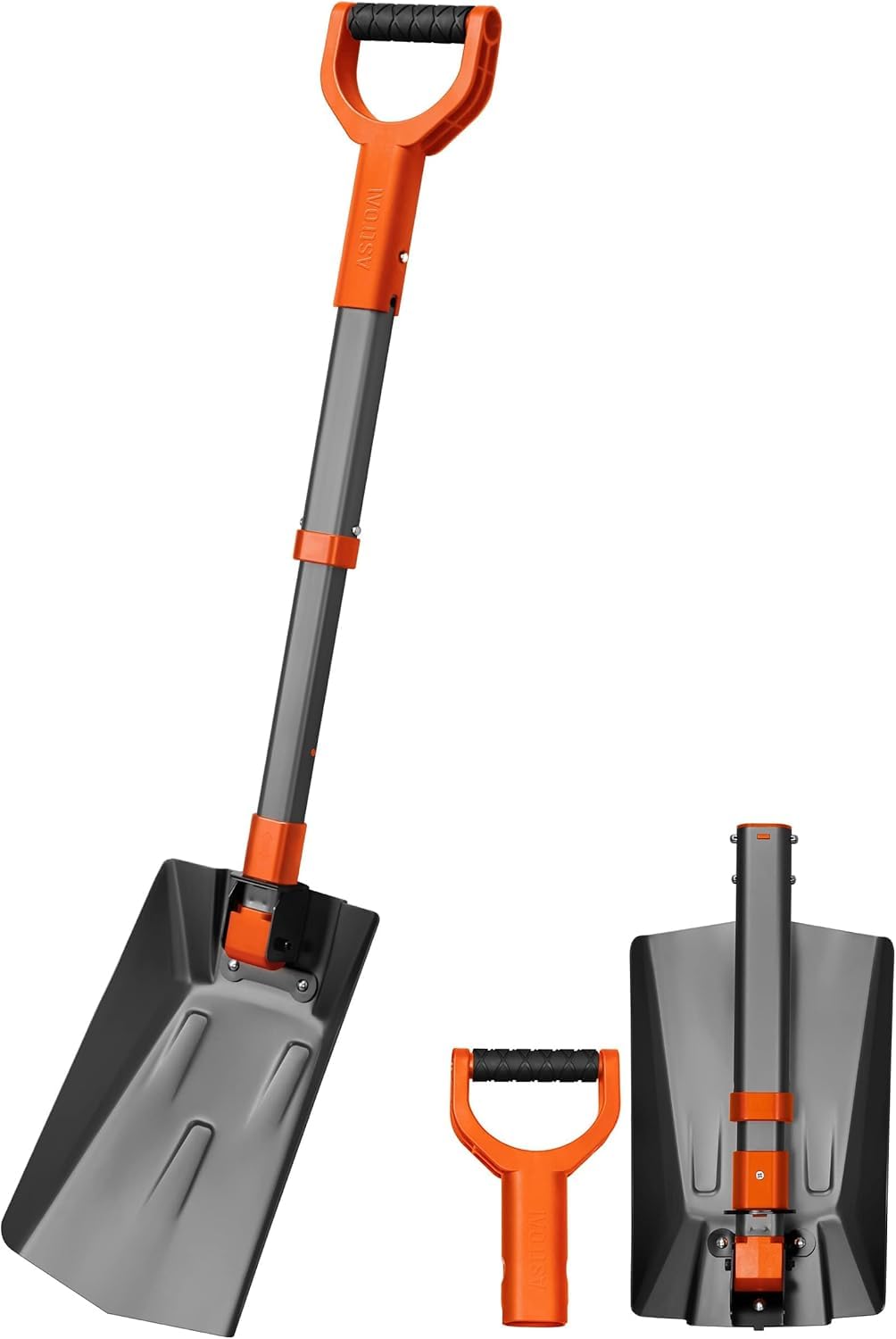 AstroAI 38.4" Folding Snow Shovel for Car, Extendable Snow Shovel with Thickened