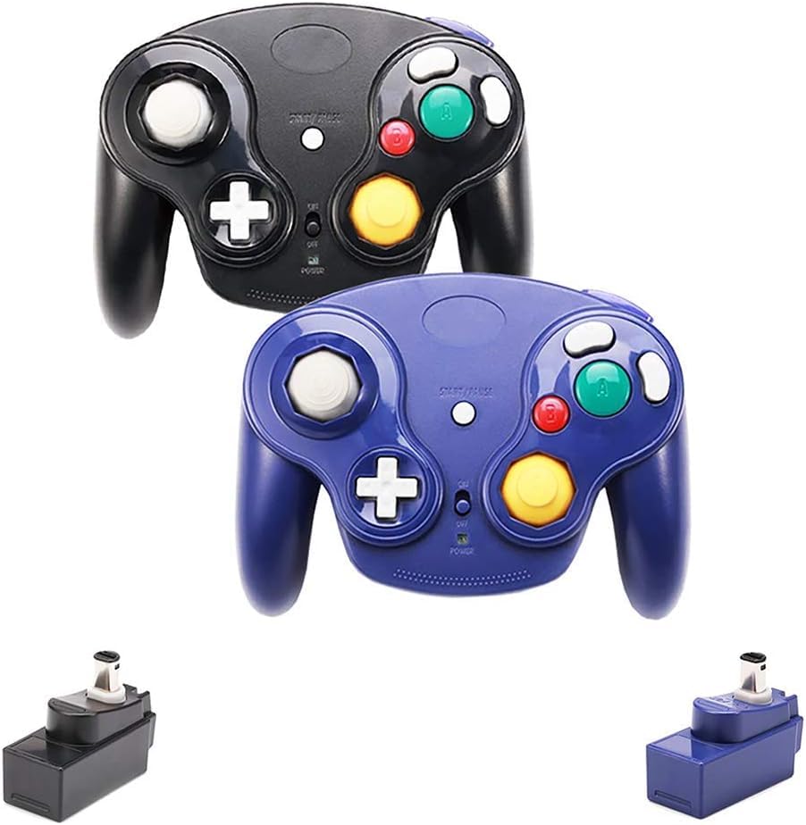 PGYFDAL Wireless Game Cube Controller, 2 Pieces 2.4G Wireless Classic Gamepad wi