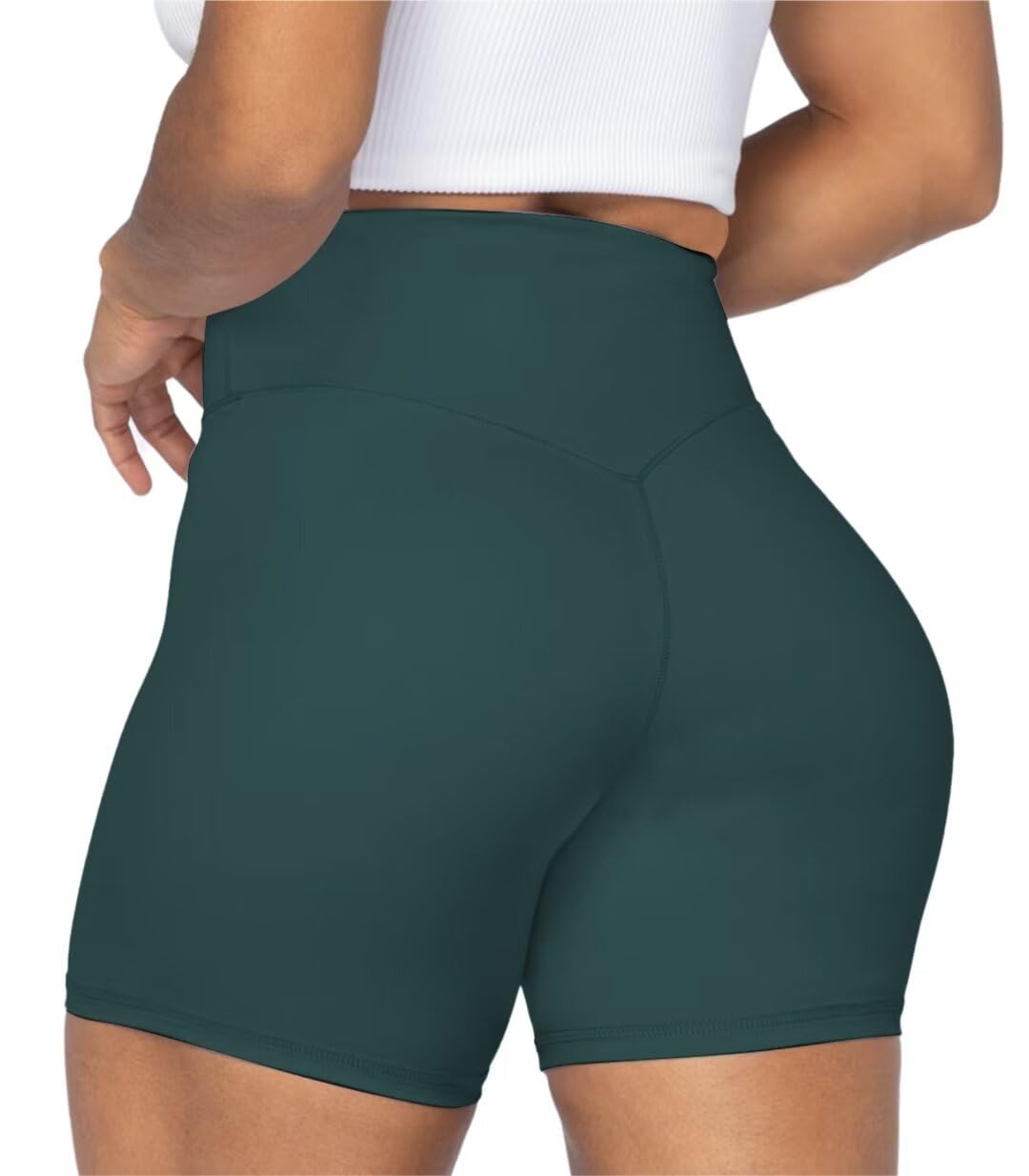 Sunzel Women's High Waist Seamless Front Biker Shorts Squat Proof Yoga Workout G