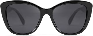 FEISEDY Polarized Vintage Sunglasses American Square Jackie O Cat Eye Sunglasses B2451 (White, 56)