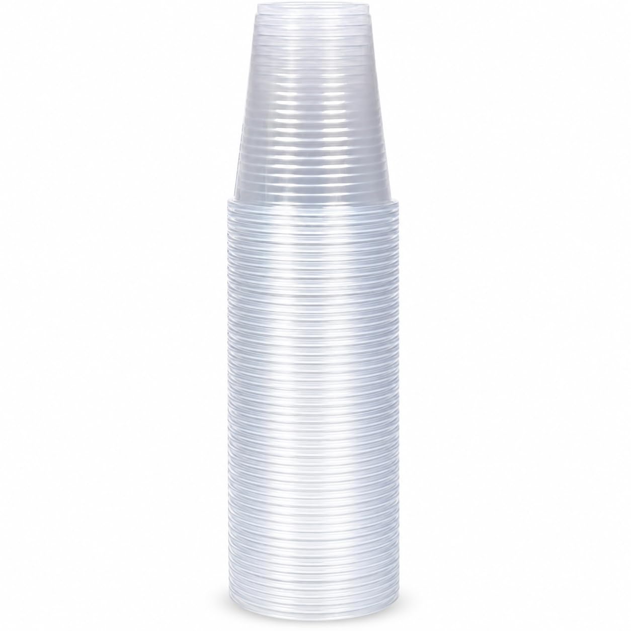 ACCURATE Clear Plastic Drinking Cups, 180ml/7oz, 100 Pack | Disposable clear cup