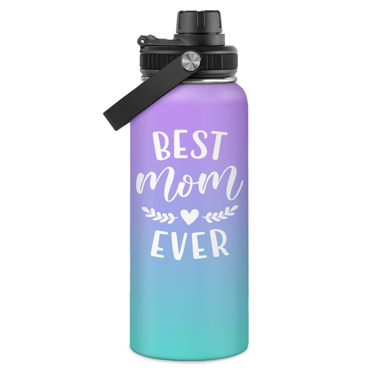 Best Mom Ever Water Bottle 32oz Stainless Steel Insulated Water Bottles - Gifts 