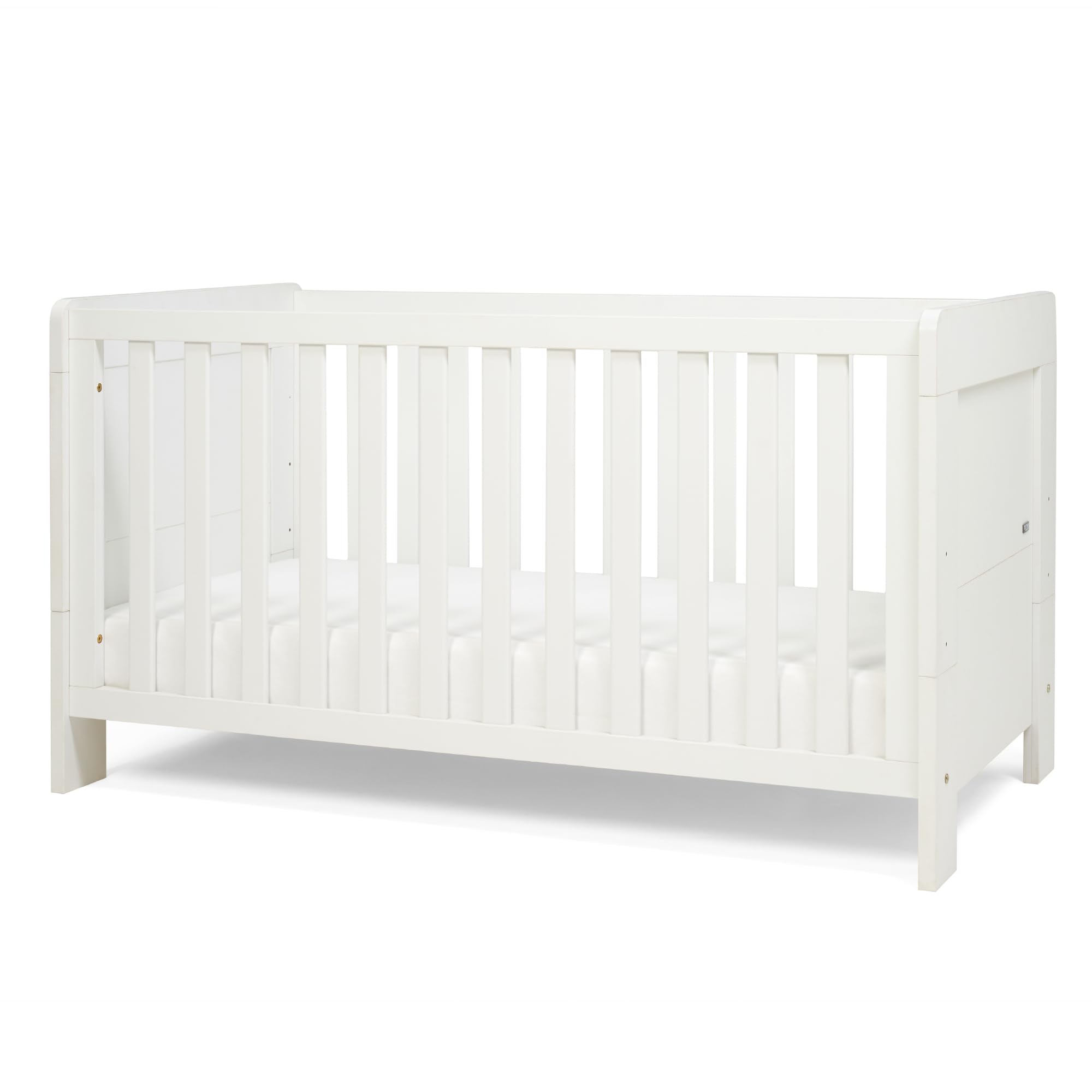 Tutti Bambini Alba 3-in-1 Cot Bed Bundle - Mattress Incl - White 140x70cm | Comp